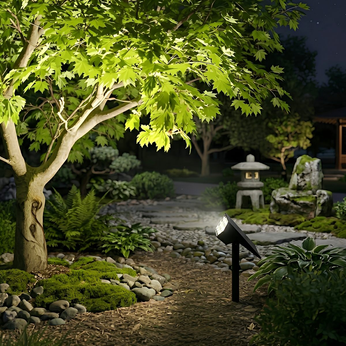 Waterproof Solar LED Adjustable Modern Outdoor Landscape Tree Spotlight - Flare Shack