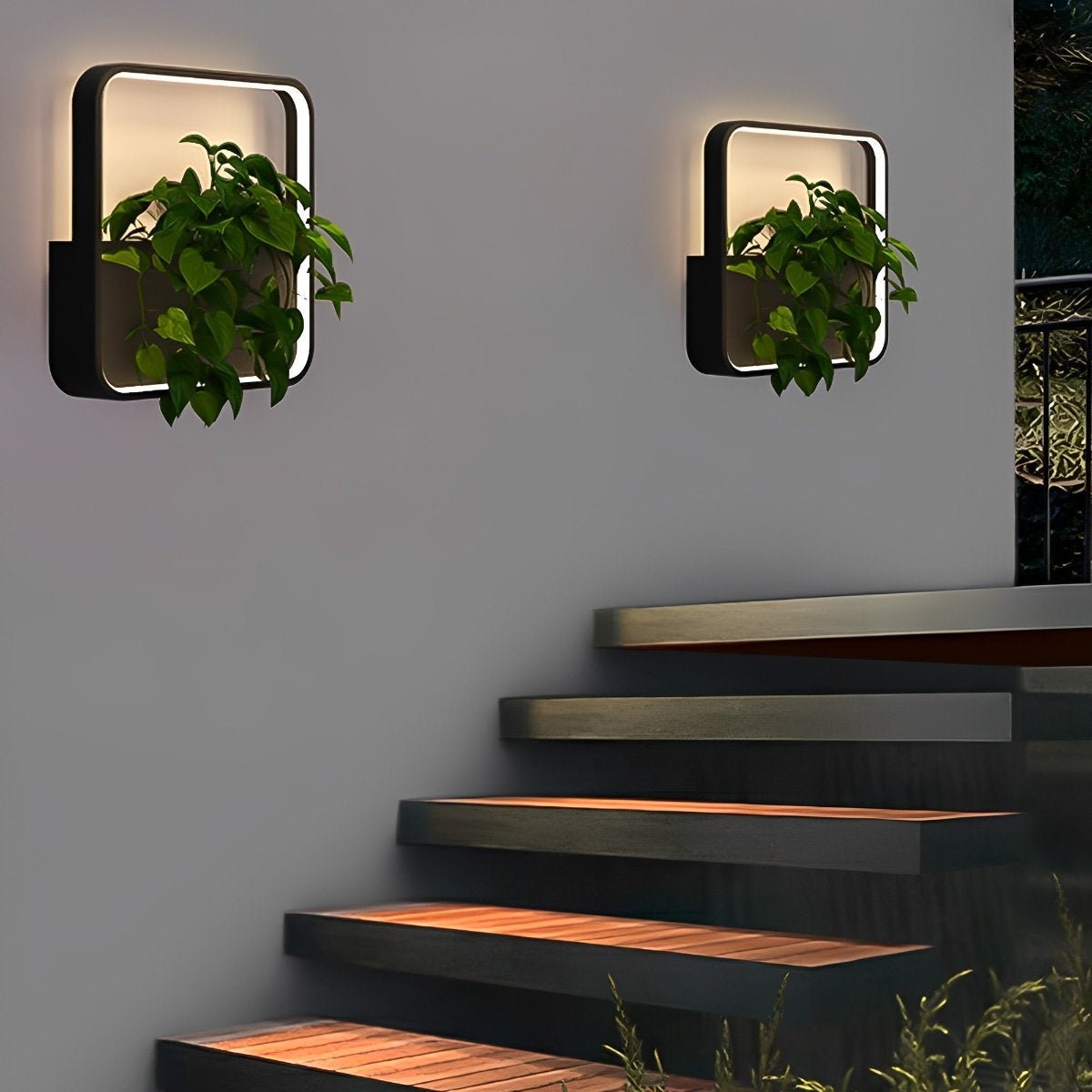 Waterproof Solar LED Outdoor Wall Light Plants Pot - Flare Shack