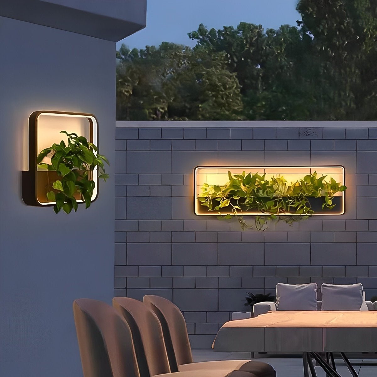Waterproof Solar LED Outdoor Wall Light Plants Pot - Flare Shack