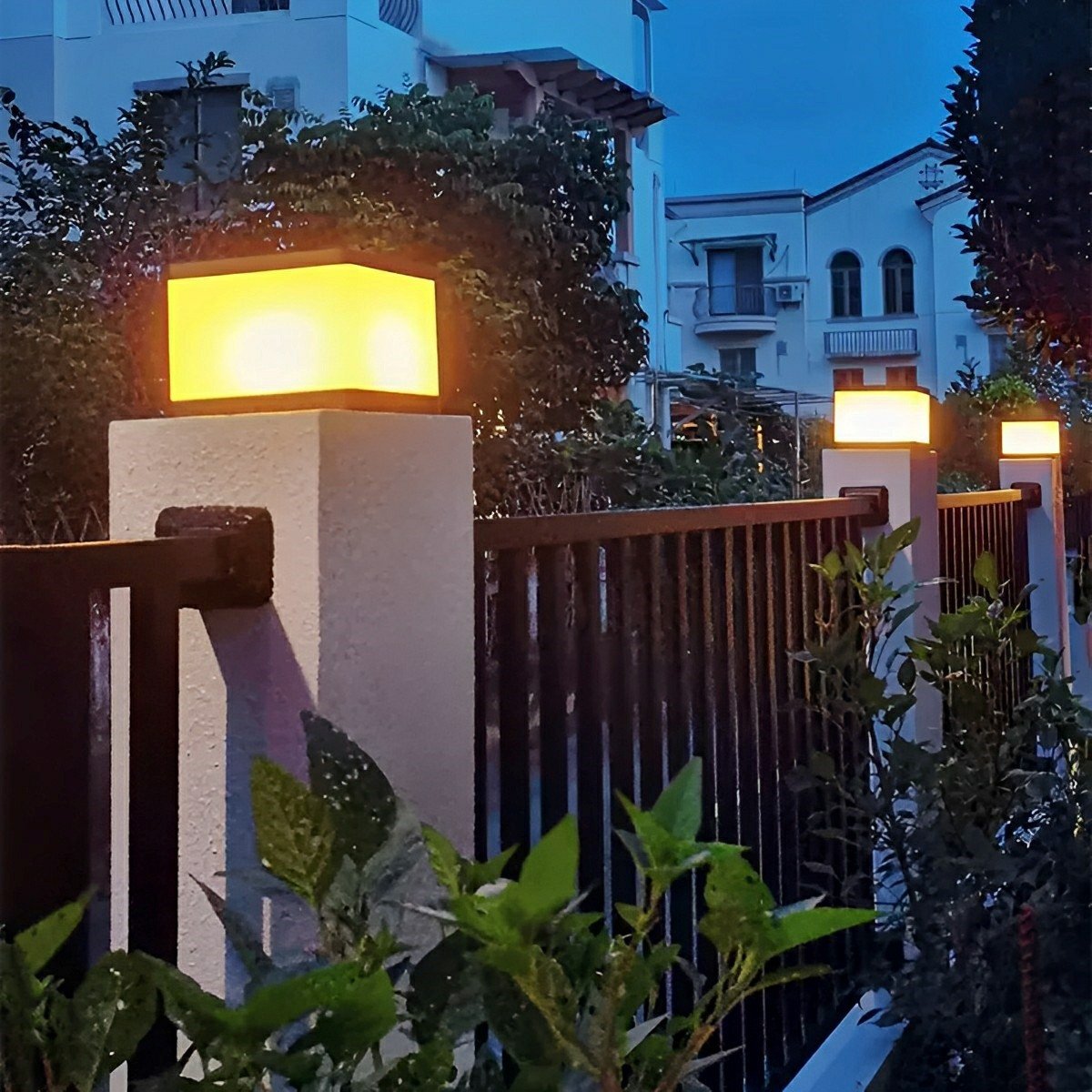 Waterproof Solar Modern Square LED Outdoor Post Lights - Flare Shack