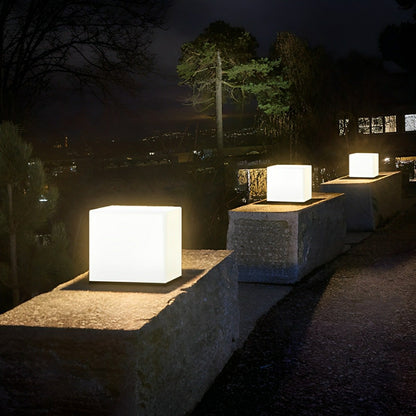 Waterproof Solar Modern Square LED Outdoor Post Lights - Flare Shack