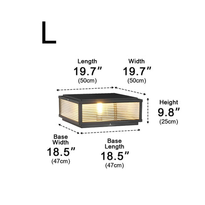 Waterproof Modern Square Outdoor Post Lights Fence Pillar Light