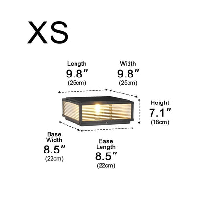 Waterproof Modern Square Outdoor Post Lights Fence Pillar Light
