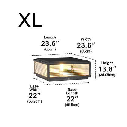 Waterproof Modern Square Outdoor Post Lights Fence Pillar Light