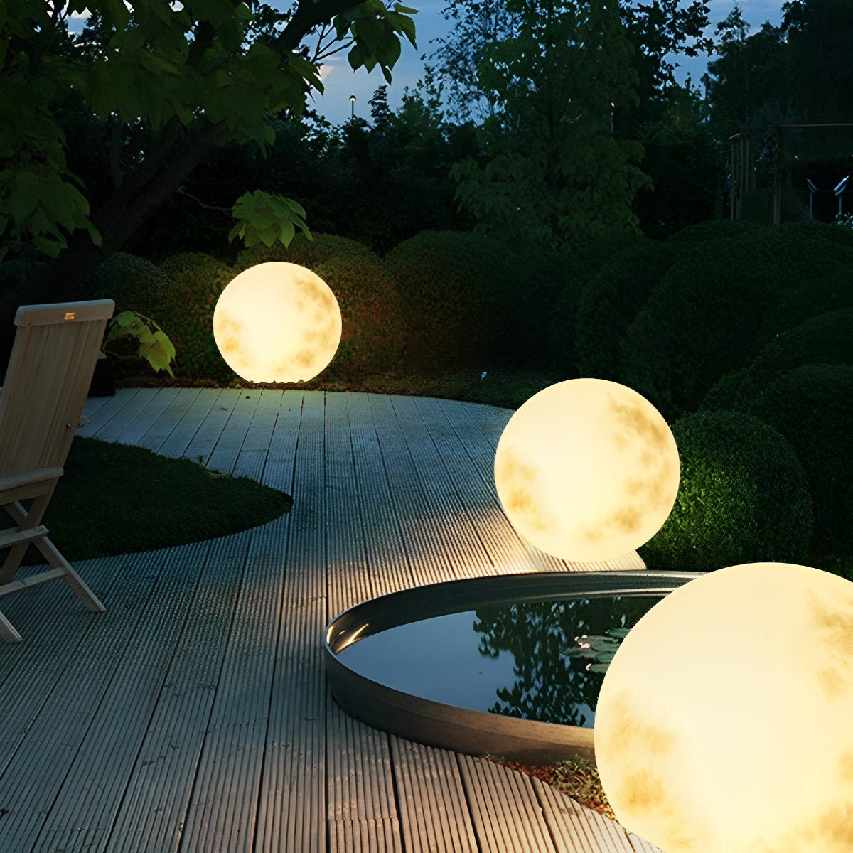 Waterproof Solar Moon Ball Lights Garden Landscape Lights - Flare Shack