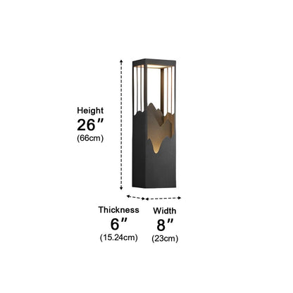 Waterproof Mountain Scenery Led Wall Sconce Garden Wall Light