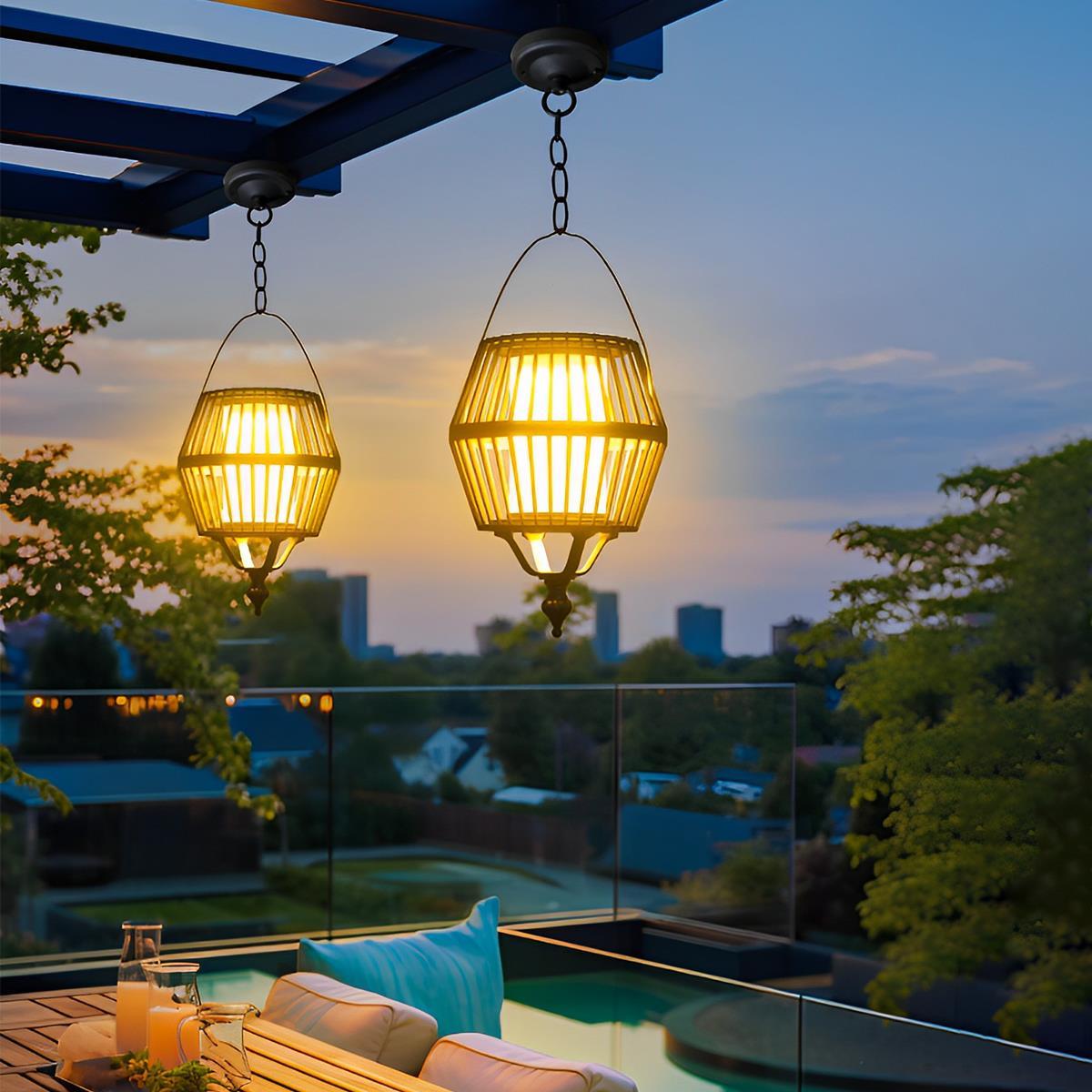 Waterproof Solar Outdoor Lanterns Ceiling Pendant Lights - Flare Shack