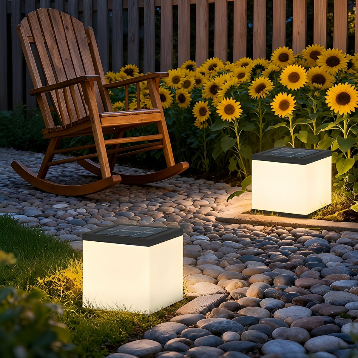 Waterproof Solar Outdoor Square Acrylic Ice Cubes Light - Flare Shack
