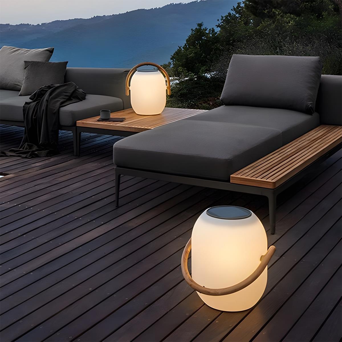 Waterproof Solar Oval Outdoor Tabletop Lamp Lanterns - Flare Shack