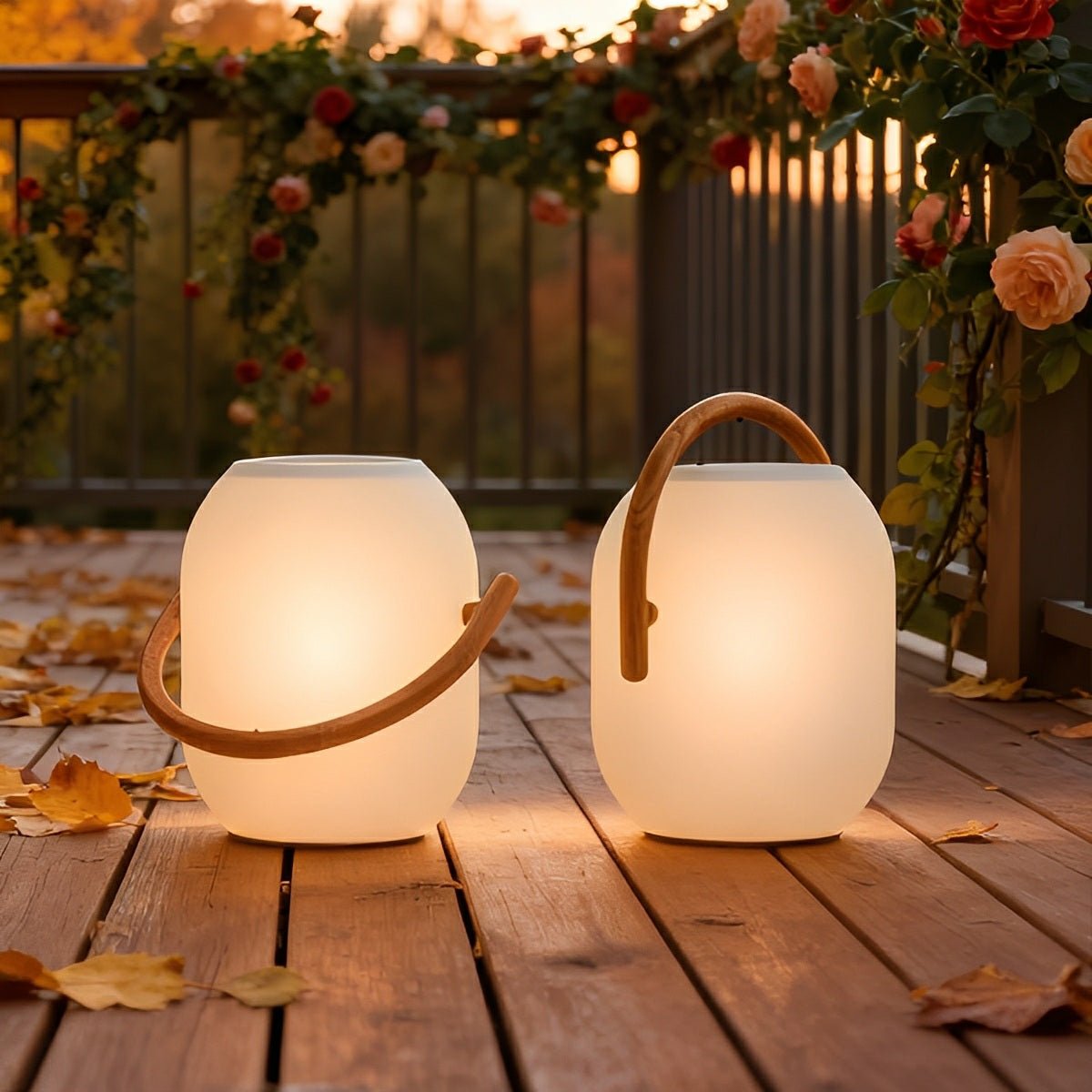 Waterproof Solar Oval Outdoor Tabletop Lamp Lanterns