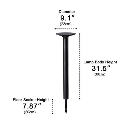 Waterproof Solar Round UFO Shaped LED Path Lights Outdoor Lawn Lights