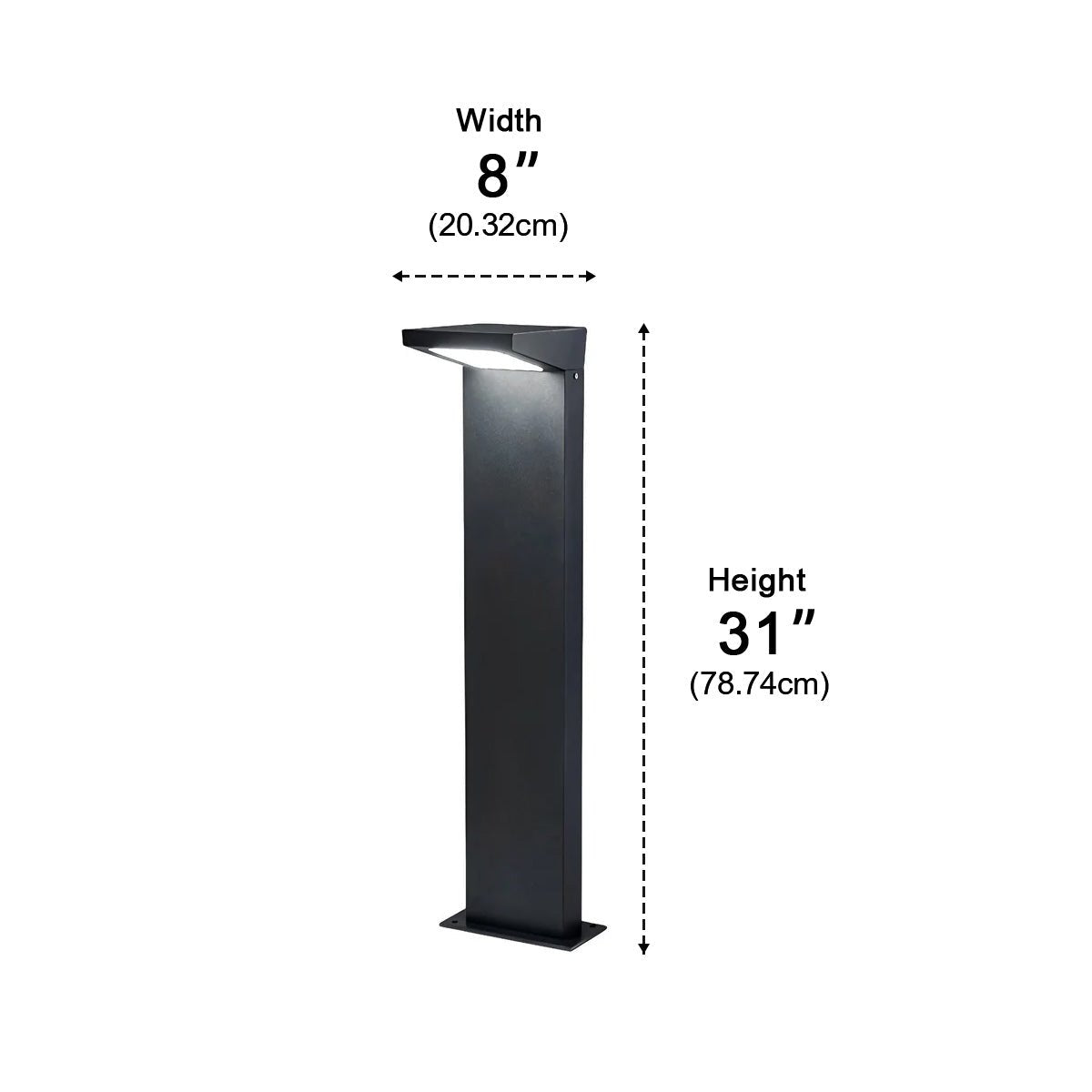 Waterproof Solar Side Standing LED Outdoor Post Lights Pathway Lights