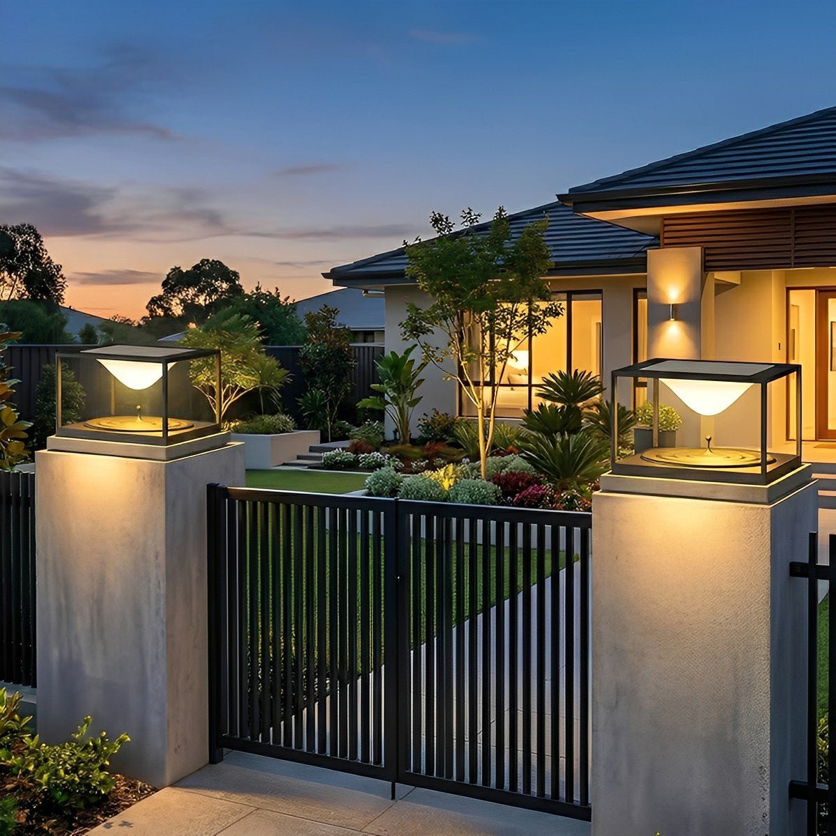 Waterproof Square Dripping LED Outdoor Post Lights - Flare Shack