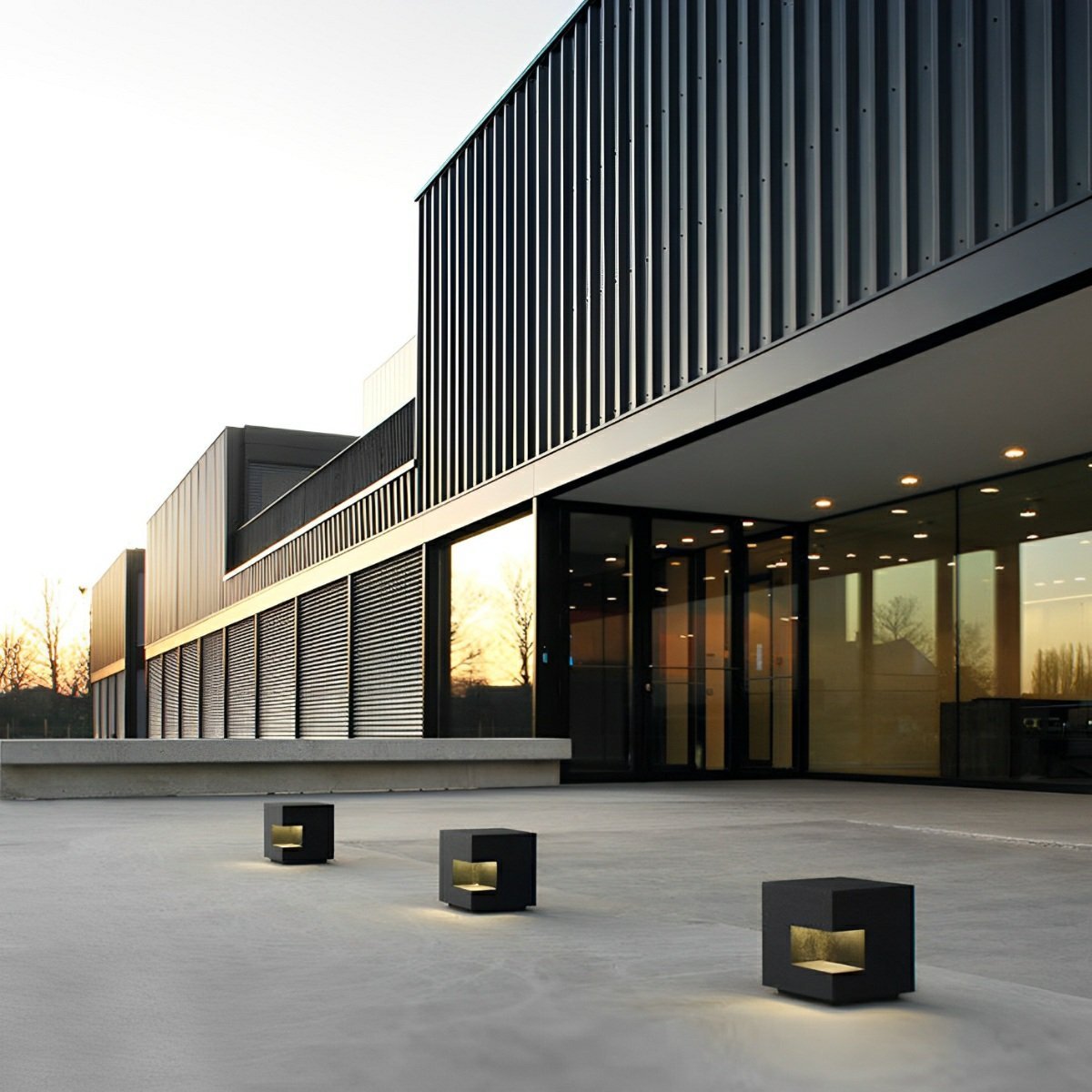 Waterproof Cube LED Outdoor Post Lights