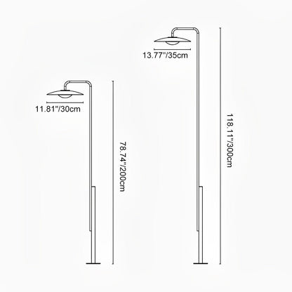 Waterproof Umbrella Outdoor Standing Lighting Pathway Pole Lights