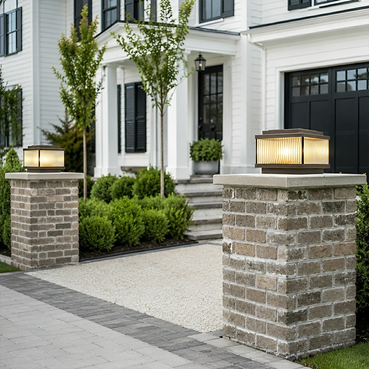 Waterproof Vintage Copper Square LED Outdoor Post Lights