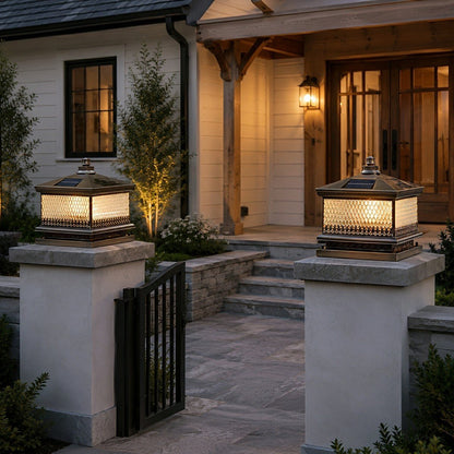 Waterproof Vintage Copper Tower LED Outdoor Post Lights