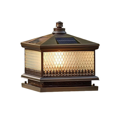Waterproof Vintage Copper Tower LED Outdoor Post Lights