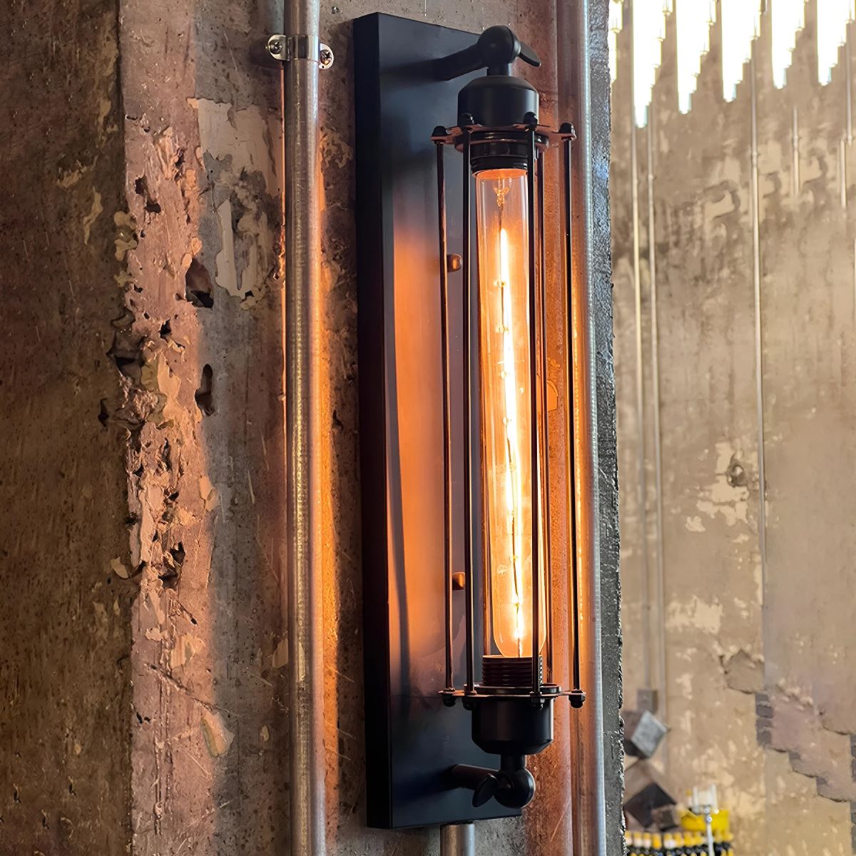 Vintage Industrial Iron Art LED Wall Sconces