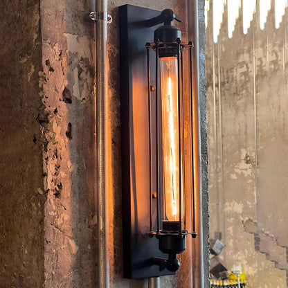 Vintage Industrial Iron Art LED Wall Sconces