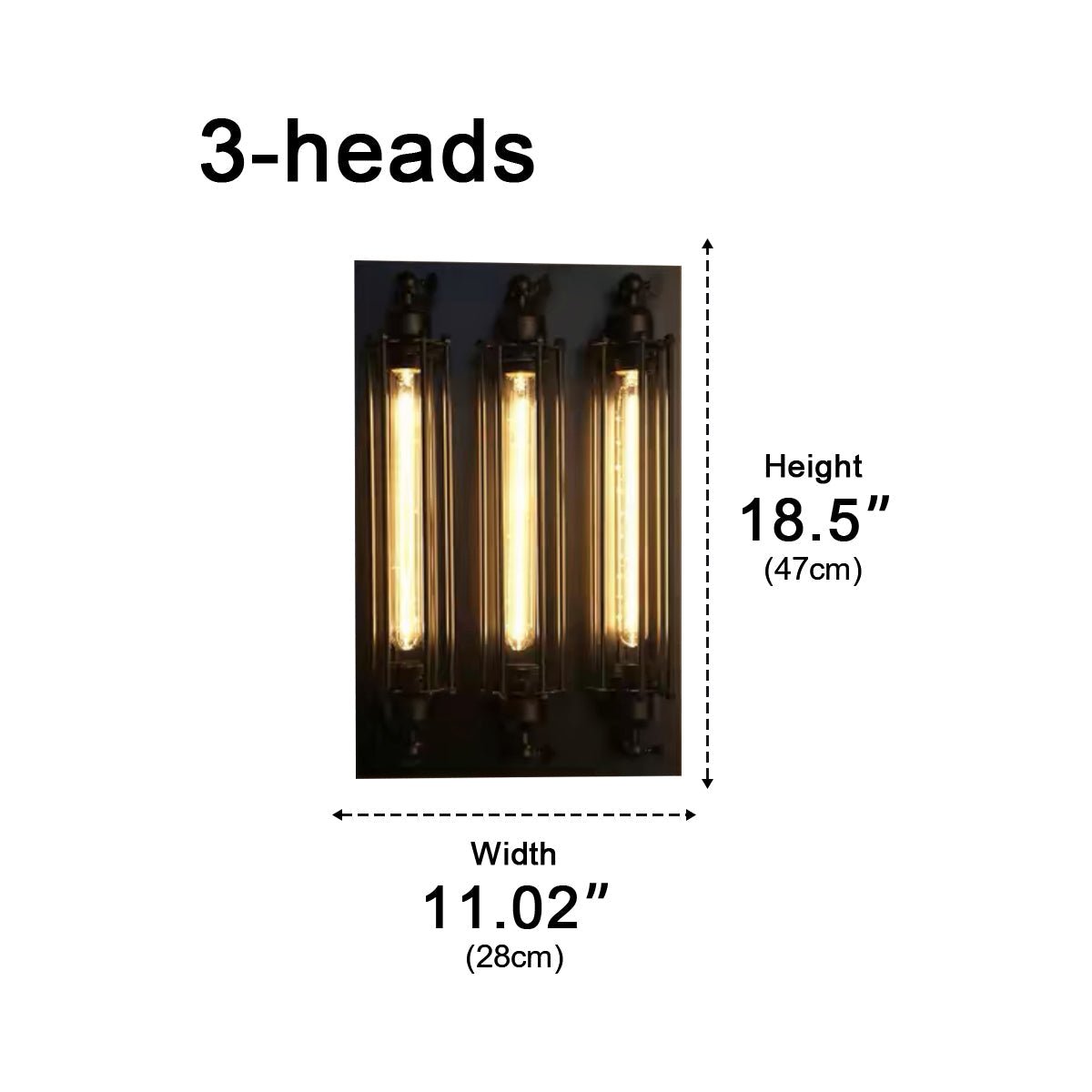 Vintage Industrial Iron Art LED Wall Sconces