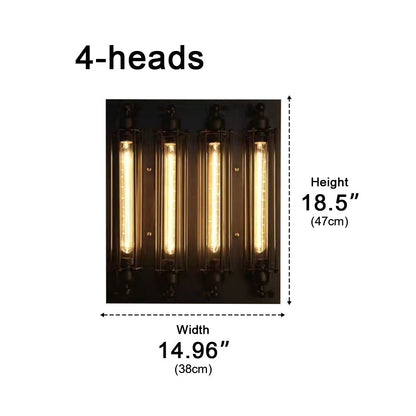 Vintage Industrial Iron Art LED Wall Sconces