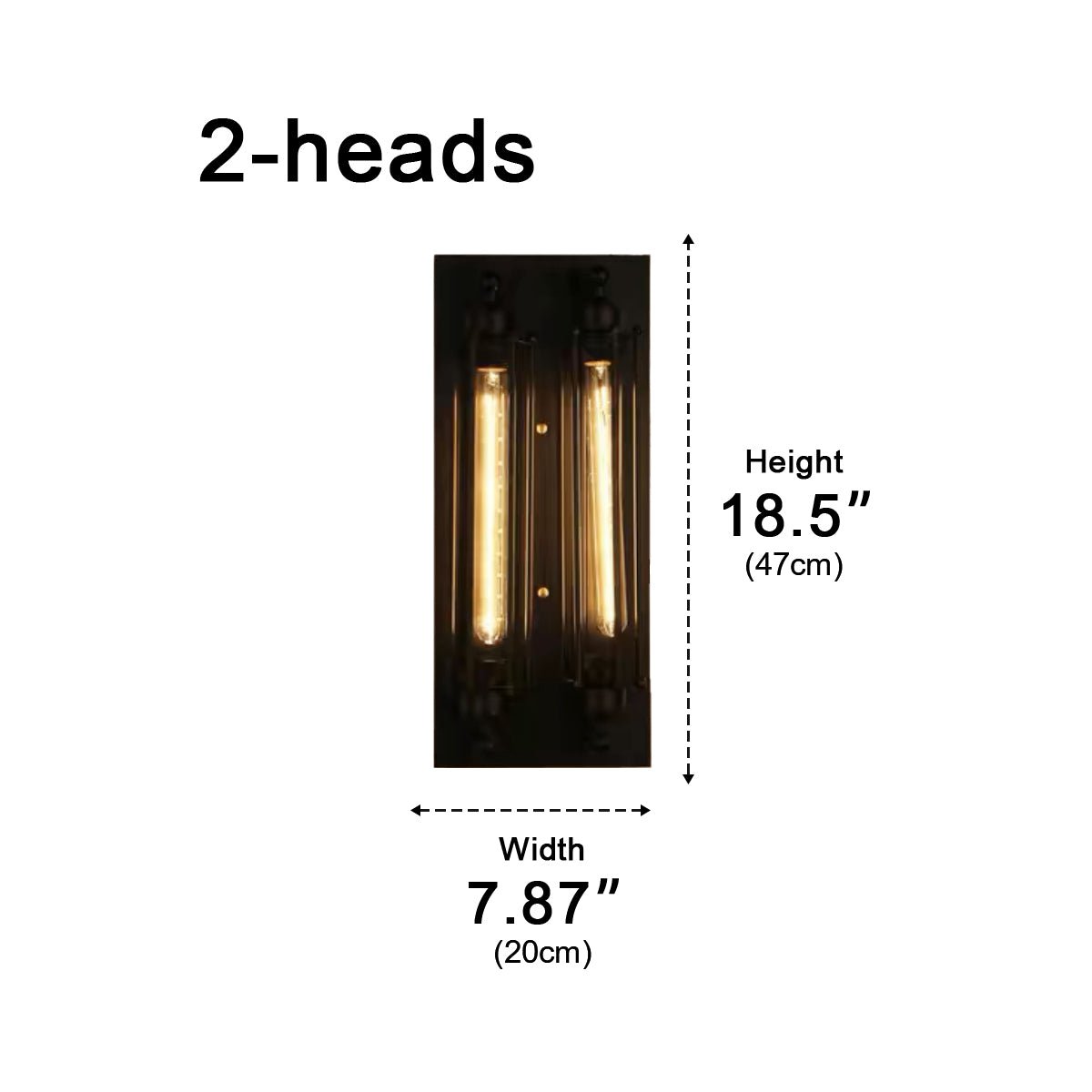 Vintage Industrial Iron Art LED Wall Sconces