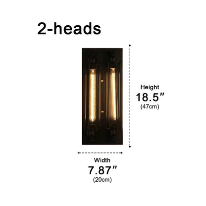 Vintage Industrial Iron Art LED Wall Sconces