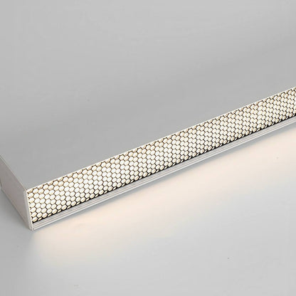 White Modern Minimalist Linear LED Long Strip Office Ceiling Pendant Lights