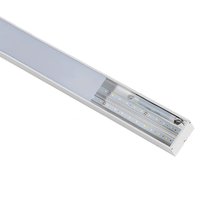 White Rectangle Strip LED Modern Recessed Hanging Linear Light