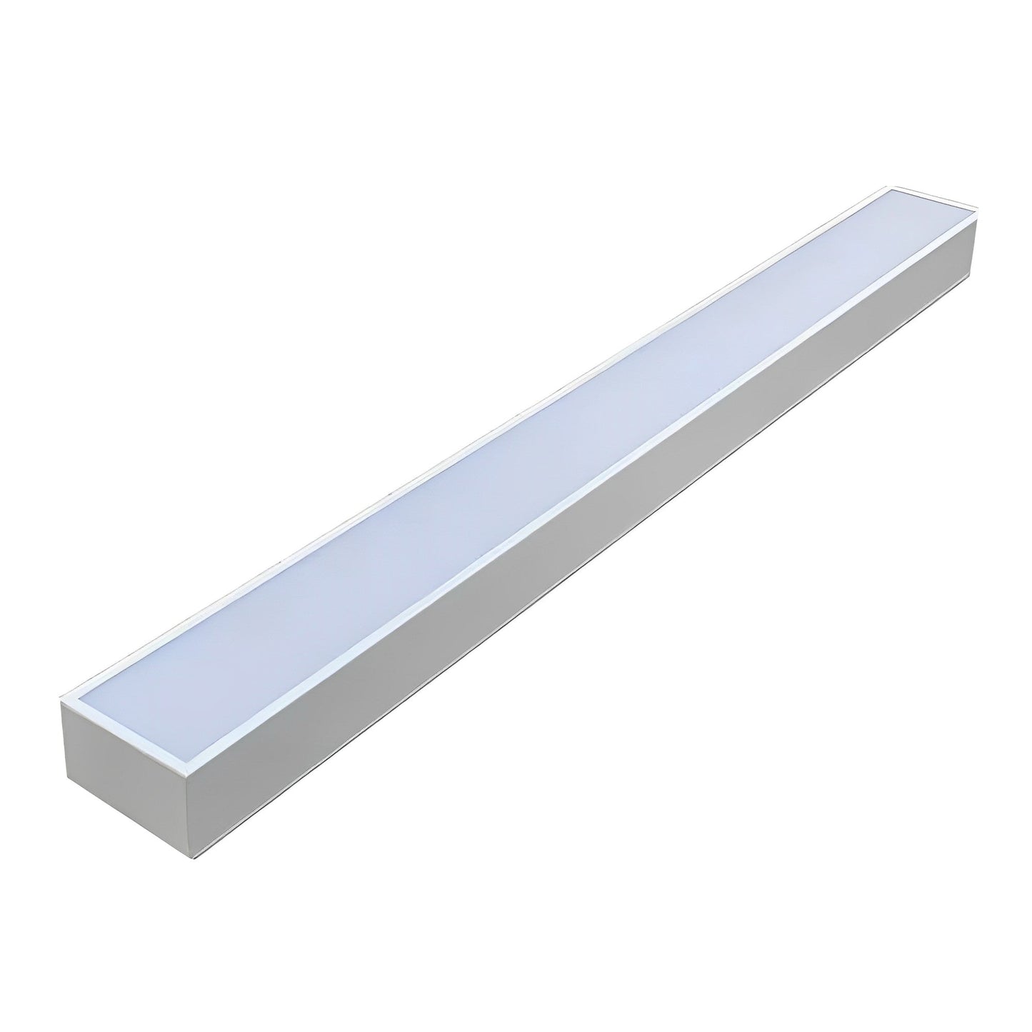 White Rectangle Strip LED Modern Recessed Hanging Linear Light
