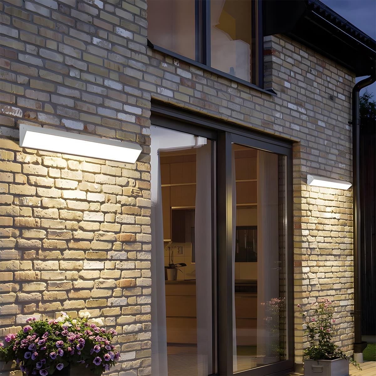 White Waterproof Outdoor LED Strip Lights Porch Light Exterior Wall Lights - Flare Shack