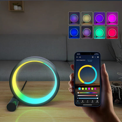 WIFI RGB Dimming Ring - Round Dynamic Ambient Night Lights Table Lamp