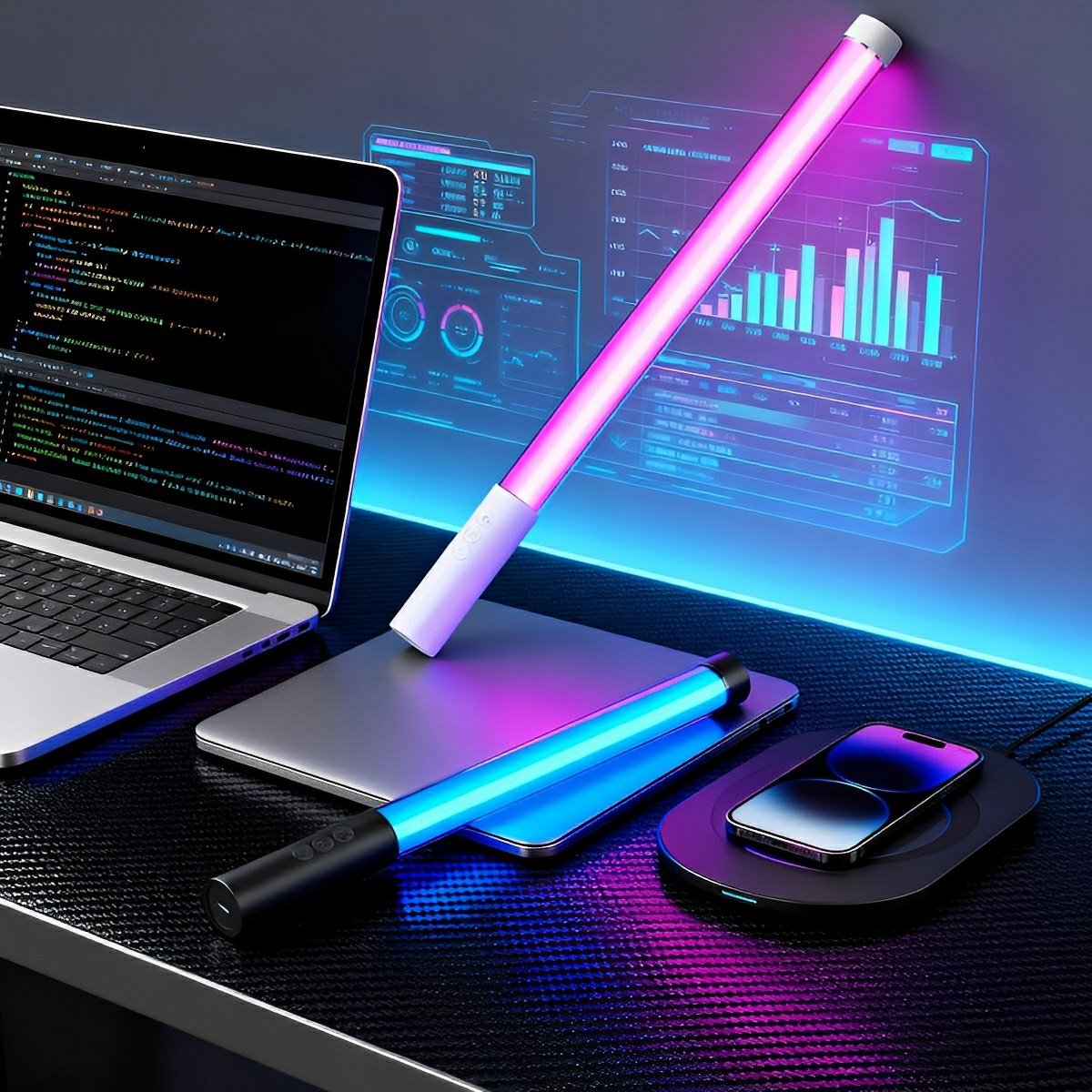 Wireless 360° LED Tube Handheld Light Stick Atmosphere Light - Flare Shack