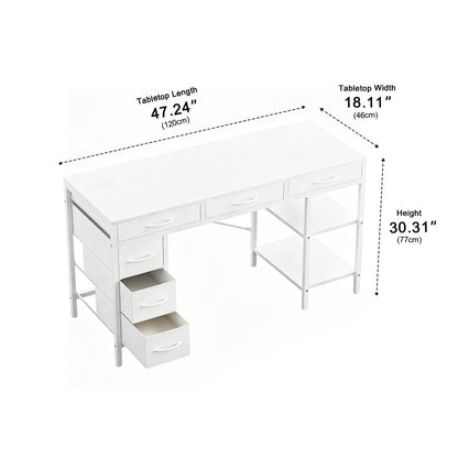Wood Desk Office With Drawers