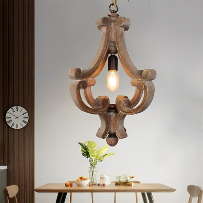 Wood Vintage Rustic Industrial Pendant Light - Flare Shack