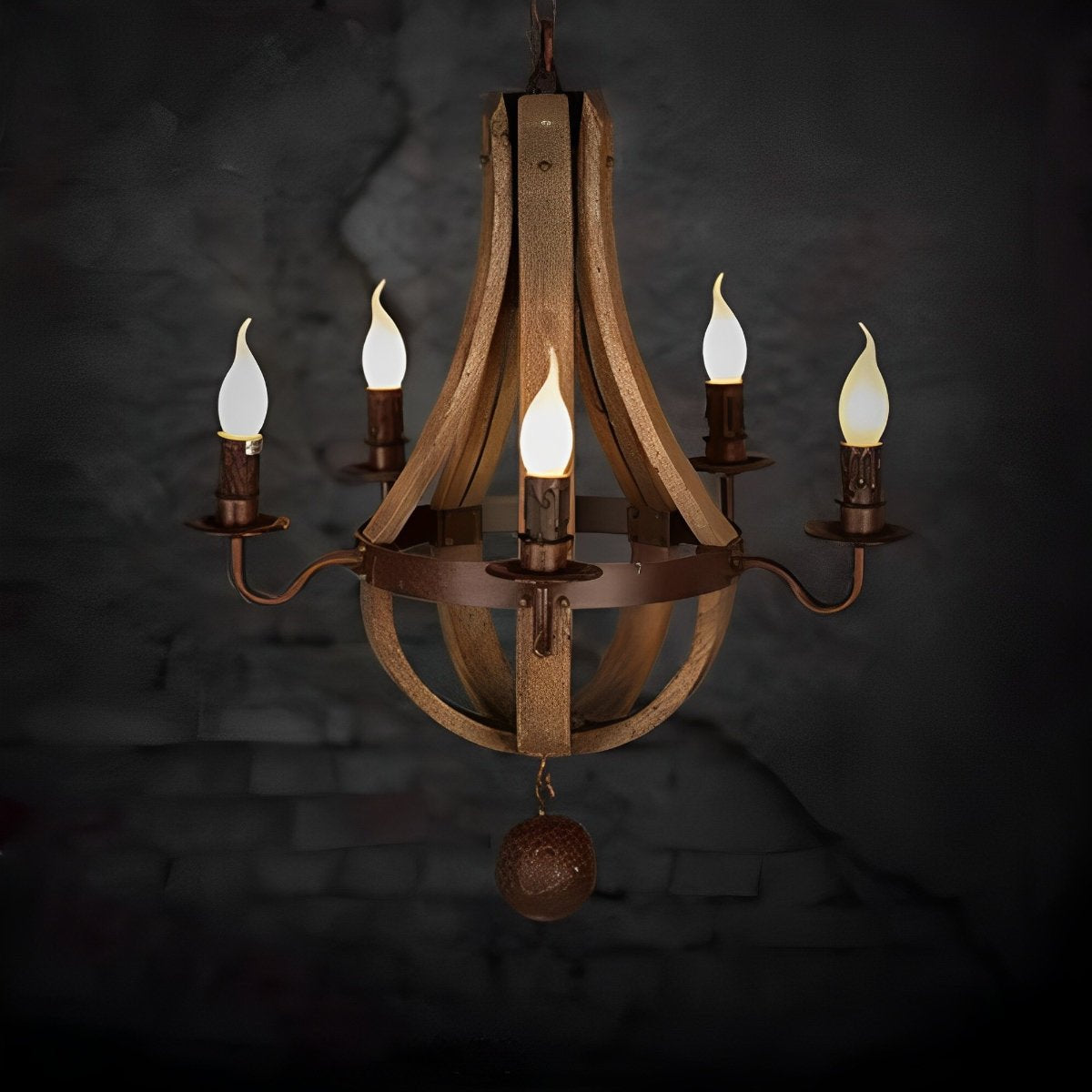 Wood Vintage Rustic Pendant Light LOFT Creative Light - Flare Shack