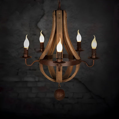 Wood Vintage Rustic Pendant Light LOFT Creative Light - Flare Shack