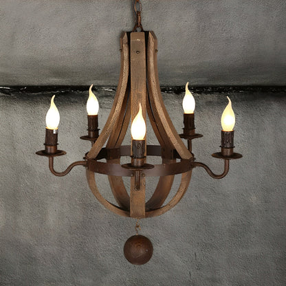 Wood Vintage Rustic Pendant Light LOFT Creative Light - Flare Shack