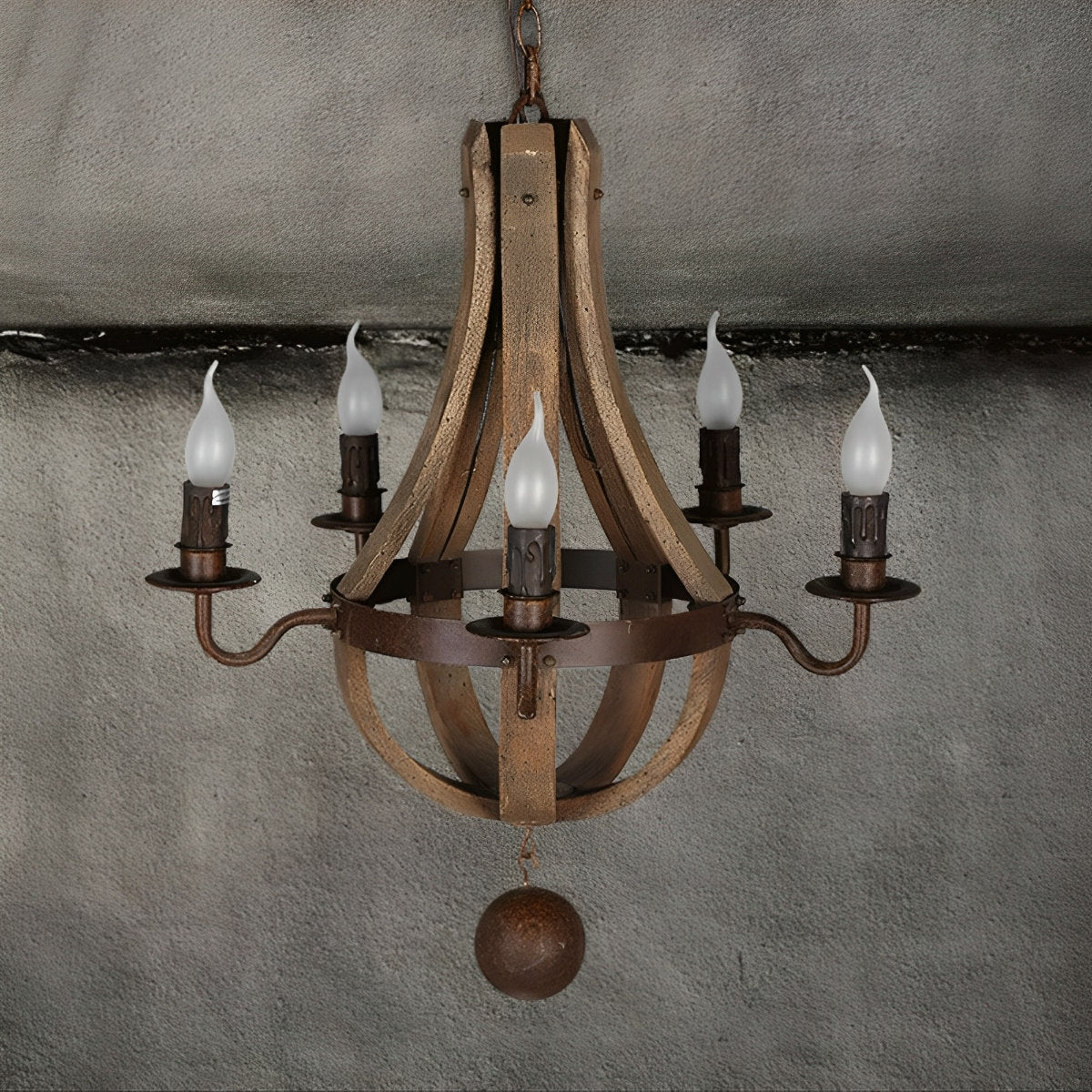 Wood Vintage Rustic Pendant Light LOFT Creative Light - Flare Shack
