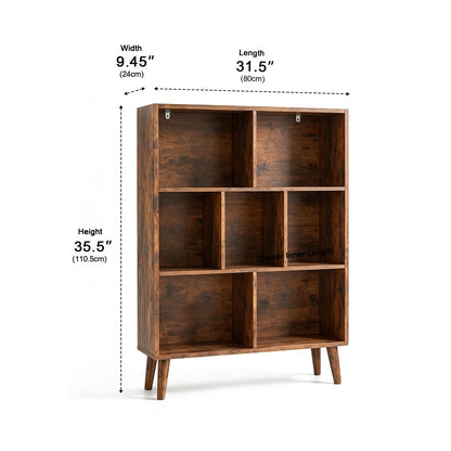 Wooden Cubic Bookshelf  3-Layer Cabinet Storage Shelf