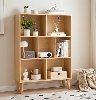 Wooden Cubic Bookshelf 3 - Layer Cabinet Storage Shelf - Flare Shack
