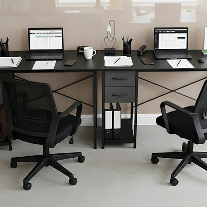 Wooden Writing Desk with Drawer & Hook for Home Office