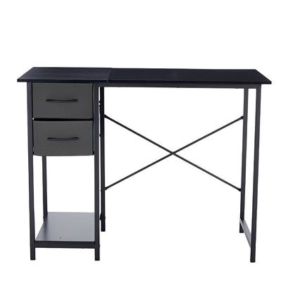 Wooden Writing Desk with Drawer & Hook for Home Office