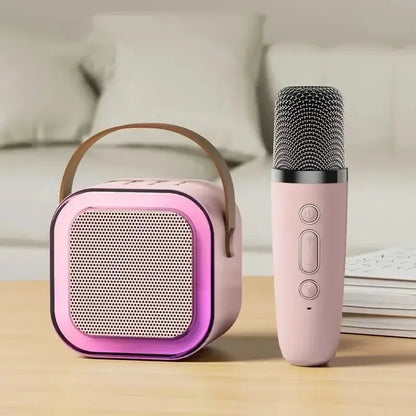 Portable Bluetooth Karaoke Machine with Wireless Microphones - Fun Family Singing Gift